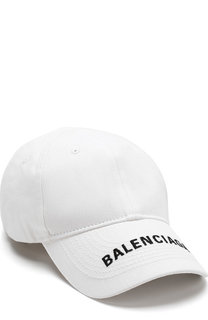 Хлопковая бейсболка с логотипом бренда Balenciaga