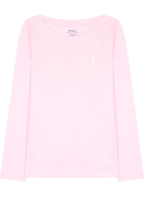 Однотонный лонгслив с логотипом бренда Polo Ralph Lauren