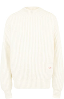 Шерстяной пуловер с воротником-стойкой Victoria Beckham
