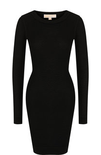 Шерстяное мини-платье с круглым вырезом MICHAEL Michael Kors