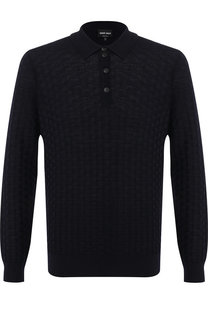 Шерстяное поло с длинными рукавами Giorgio Armani