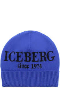 Кашемировая шапка с принтом Iceberg