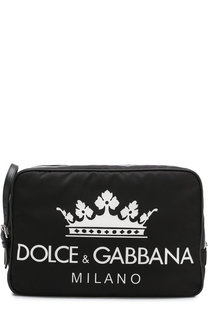 Несессер на молнии с кожаной отделкой Dolce & Gabbana