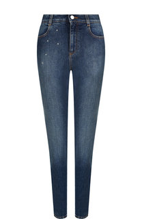 Укороченные джинсы с потертостями Stella McCartney