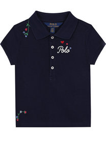 Хлопковое поло с вышивкой Polo Ralph Lauren