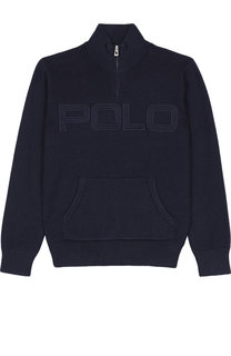 Хлопковый пуловер с воротником стойкой Polo Ralph Lauren