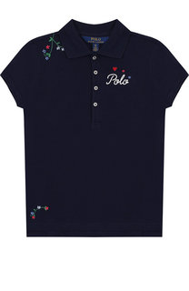 Хлопковое поло с вышивкой Polo Ralph Lauren