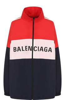 Куртка с логотипом бренда и воротником-стойкой Balenciaga