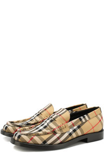 Текстильные пенни-лоферы в клетку Vintage Check Burberry