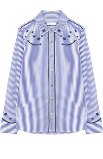 Хлопковая блуза в полоску Stella McCartney