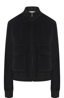 Бомбер с накладными карманами и воротником-стойкой Lanvin