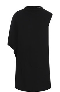 Однотонное мини-платье с воротником-стойкой Lanvin