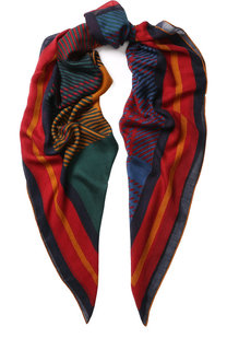 Шаль из смеси кашемира и шелка с принтом Loro Piana