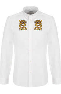 Хлопковая рубашка с воротником button down Kenzo