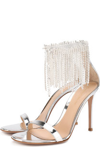 Босоножки Jasmine из металлизированной кожи на шпильке Gianvito Rossi