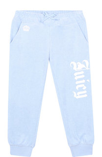 Хлопковые джоггеры с логотипом бренда Juicy Couture