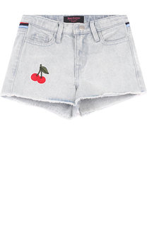Джинсовые шорты с контрастной отделкой Juicy Couture