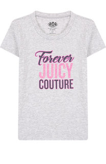 Хлопковая футболка с принтом Juicy Couture