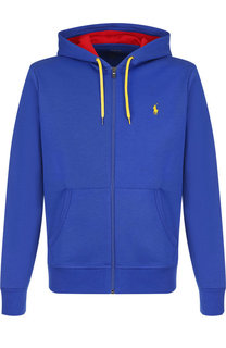 Хлопковая толстовка на молнии с капюшоном Polo Ralph Lauren