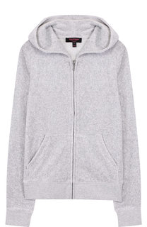 Хлопковый кардиган на молнии с капюшоном Juicy Couture