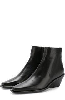 Кожаные ботильоны на устойчивом каблуке Ann Demeulemeester