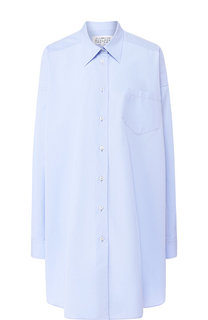 Хлопковая блуза свободного кроя с накладным карманом Maison Margiela