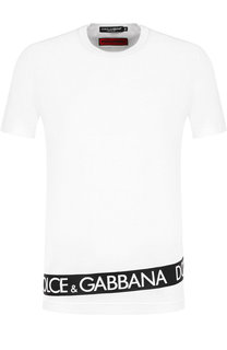 Хлопковая футболка с принтом Dolce & Gabbana