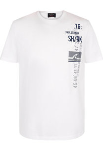 Хлопковая футболка с принтом Paul&Shark
