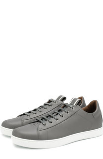 Кожаные кеды David на шнуровке Gianvito Rossi