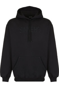 Хлопковое худи свободного кроя Balenciaga