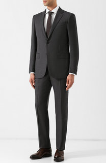 Шерстяной костюм с пиджаком на двух пуговицах Ermenegildo Zegna