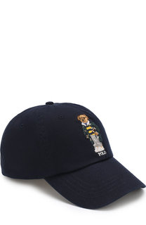 Хлопковая бейсболка с вышивкой Polo Ralph Lauren
