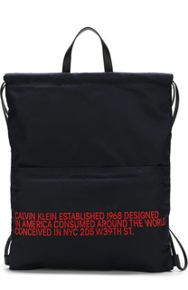 Текстильный рюкзак с контрастной вышивкой CALVIN KLEIN 205W39NYC