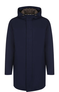Утепленная парка на молнии с капюшоном Loro Piana