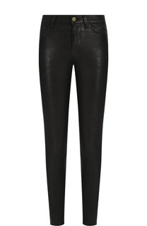 Однотонные кожаные брюки Frame Denim