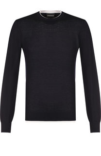 Шерстяной джемпер тонкой вязки Emporio Armani