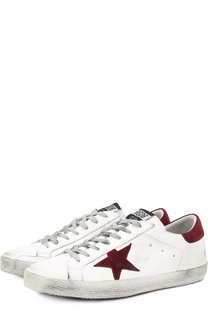 Кожаные кеды Superstar на шнуровке Golden Goose Deluxe Brand