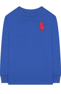 Хлопковый лонгслив с нашивкой Polo Ralph Lauren