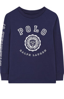 Хлопковый лонгслив с принтом Polo Ralph Lauren