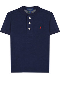 Хлопковая футболка с логотипом бренда Polo Ralph Lauren