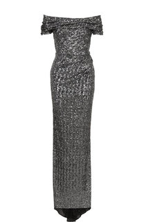 Приталенное платье-макси с пайетками Dolce & Gabbana