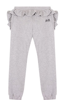 Хлопковые джоггеры с оборками Fendi