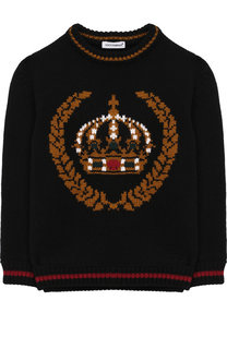 Шерстяной свитер с принтом Dolce & Gabbana