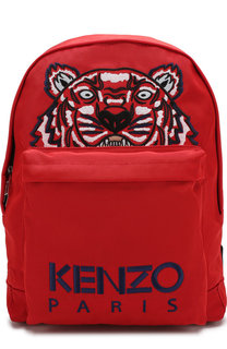 Текстильный рюкзак с контрастной вышивкой Kenzo