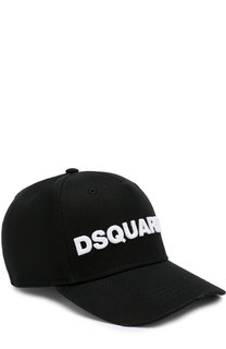 Хлопковая бейсболка с логотипом бренда Dsquared2