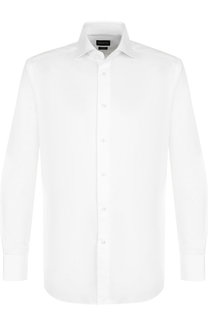 Хлопковая сорочка с воротником кент Ermenegildo Zegna