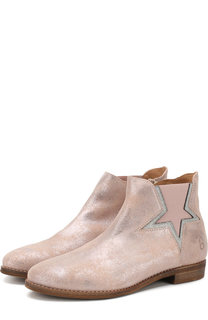 Кожаные ботинки с металлизированной отделкой Beberlis