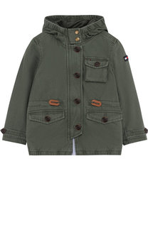 Хлопковая парка с капюшоном Tommy Hilfiger