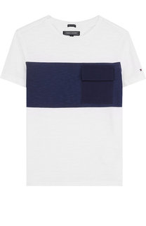 Хлопковая футболка с накладным карманом Tommy Hilfiger