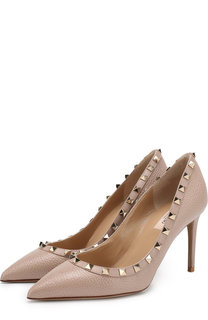 Кожаные туфли Valentino Garavani Rockstud на шпильке Valentino
